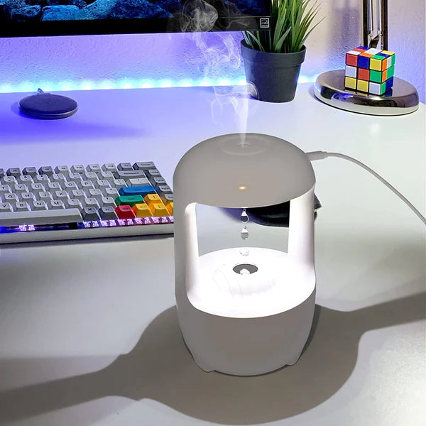 Umidificador de Ar e Difusor de Aromas - Efeito Antigravidade