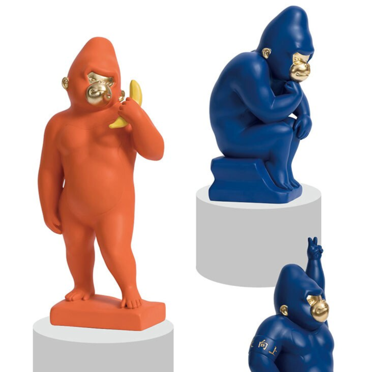 Gorillas - Escultura 06 Modelos
